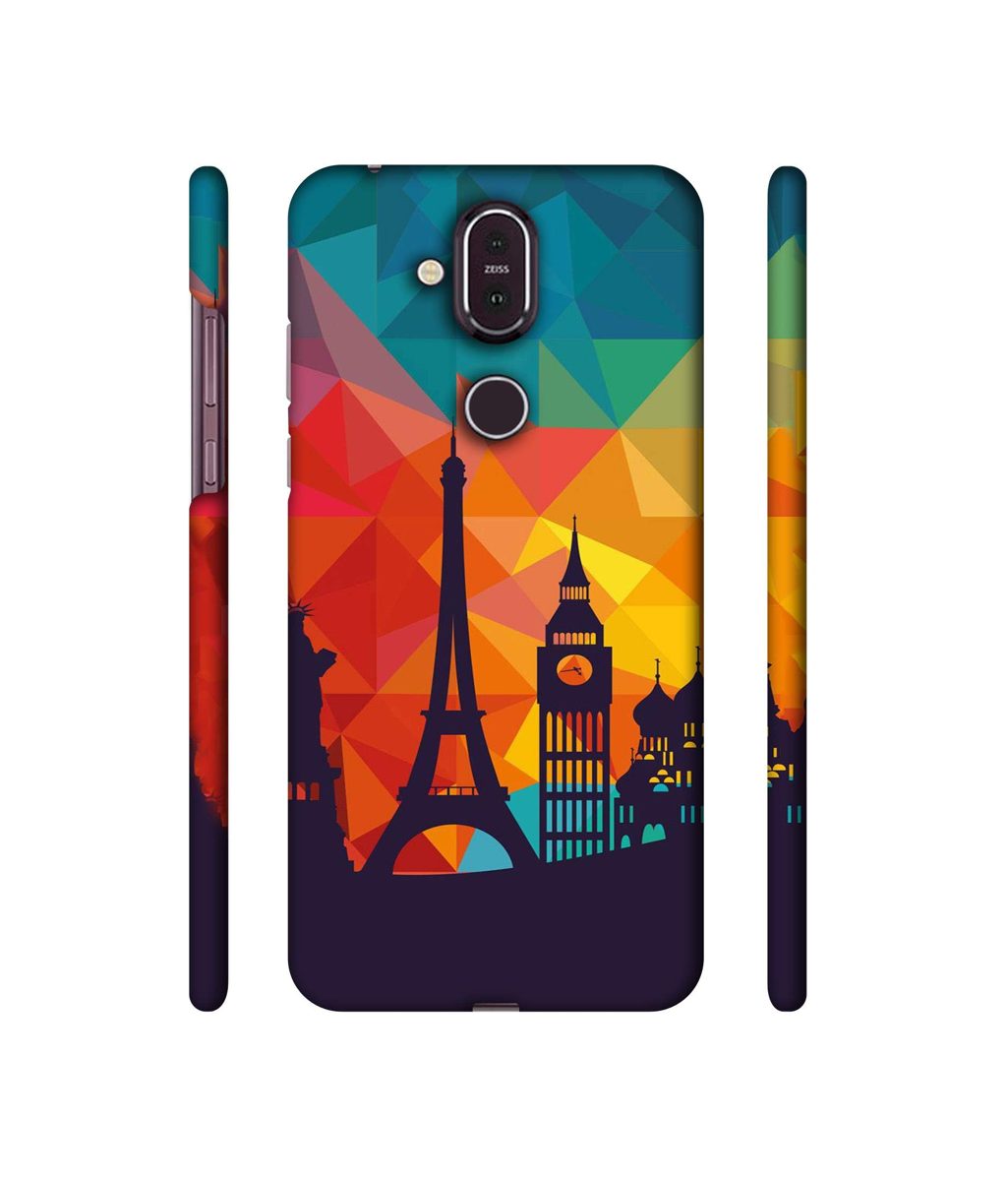 Amazon Brand - Solimo Designer Colored Paris 3D Printed Hard Back Case Mobile Cover for Nokia 8.1