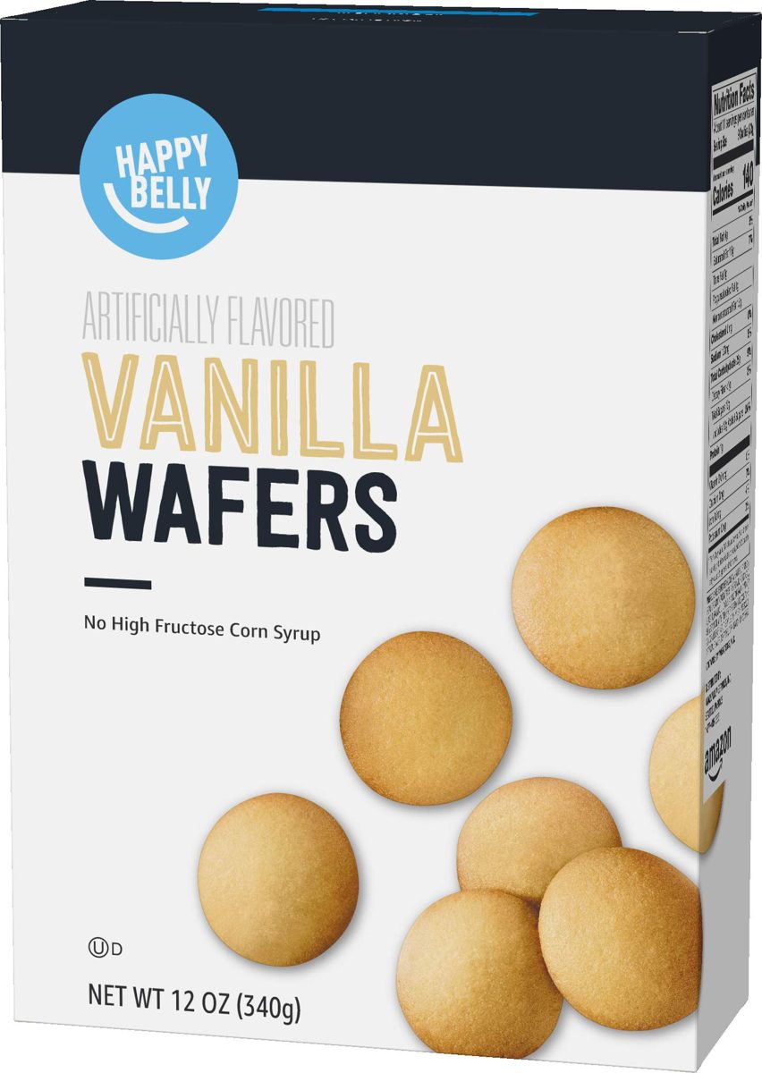 Amazon Brand - Happy Belly Vanilla Wafers, 12 oz (Previously Solimo)