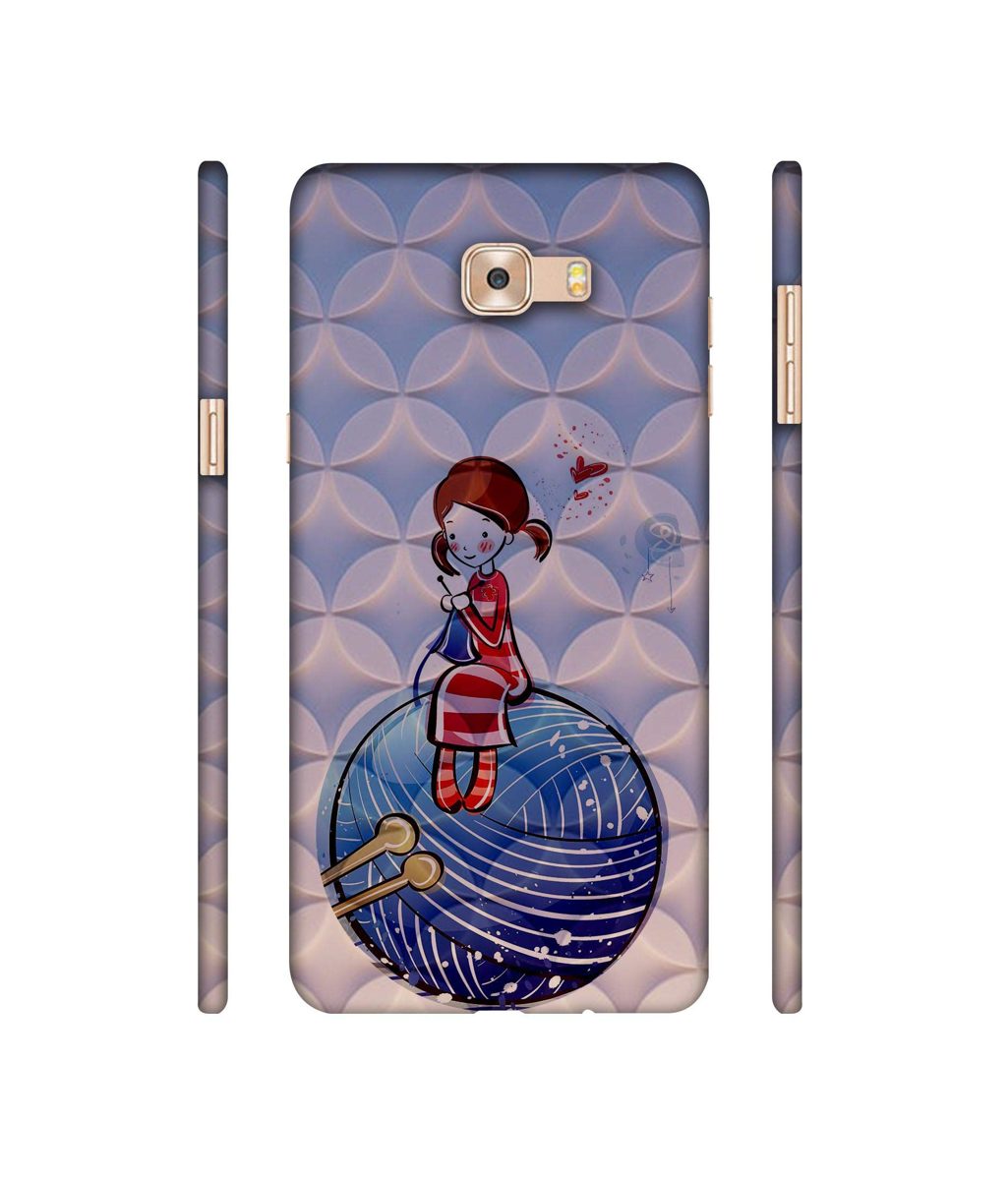 Amazon Brand - Solimo Designer Lady Vector Patternn 3D Printed Hard Back Case Mobile Cover for Samsung Galaxy C9 Pro