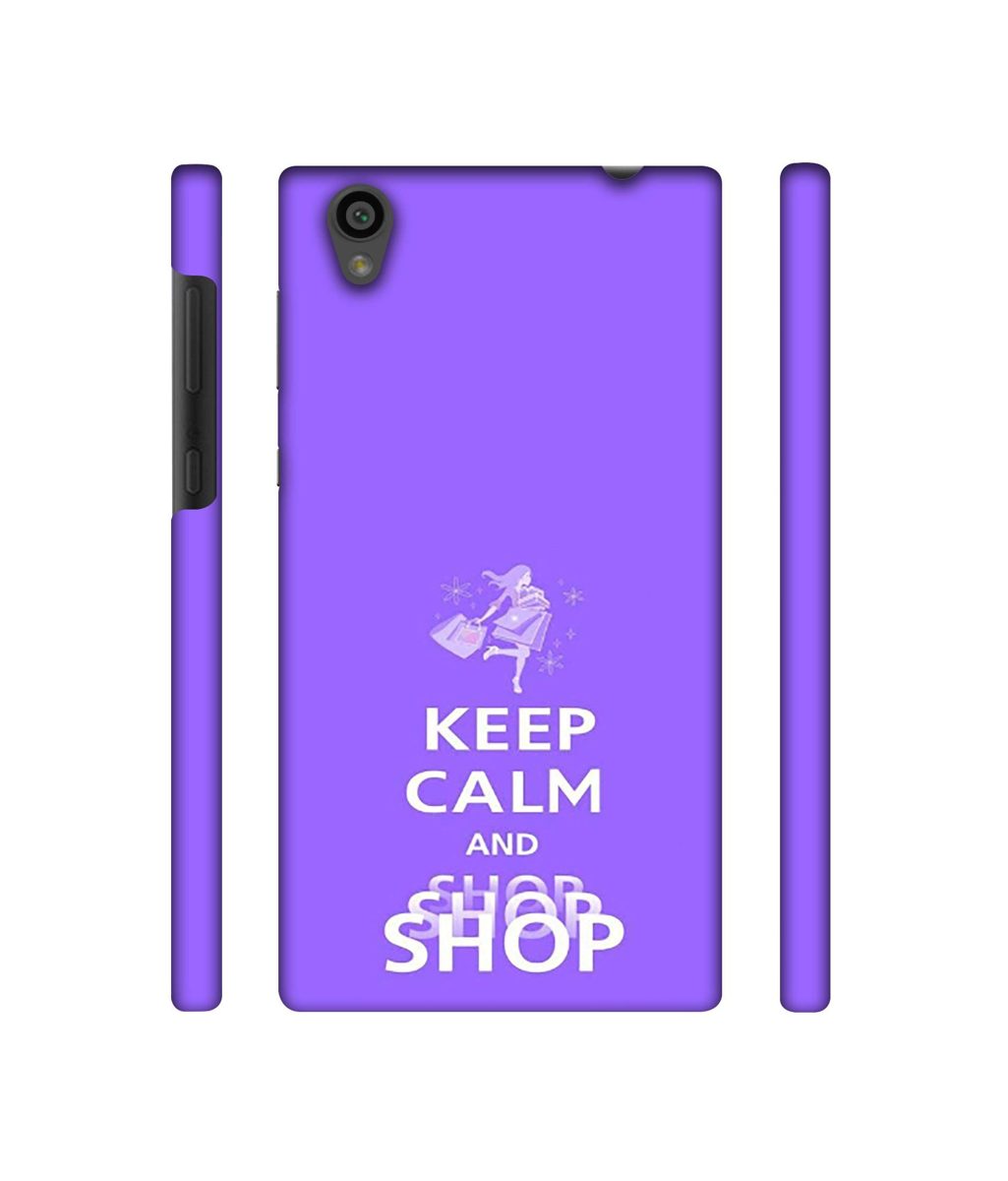 Amazon Brand - Solimo Designer Keep Calm and Shop 3D Printed Hard Back Case Mobile Cover for Sony Xperia L1