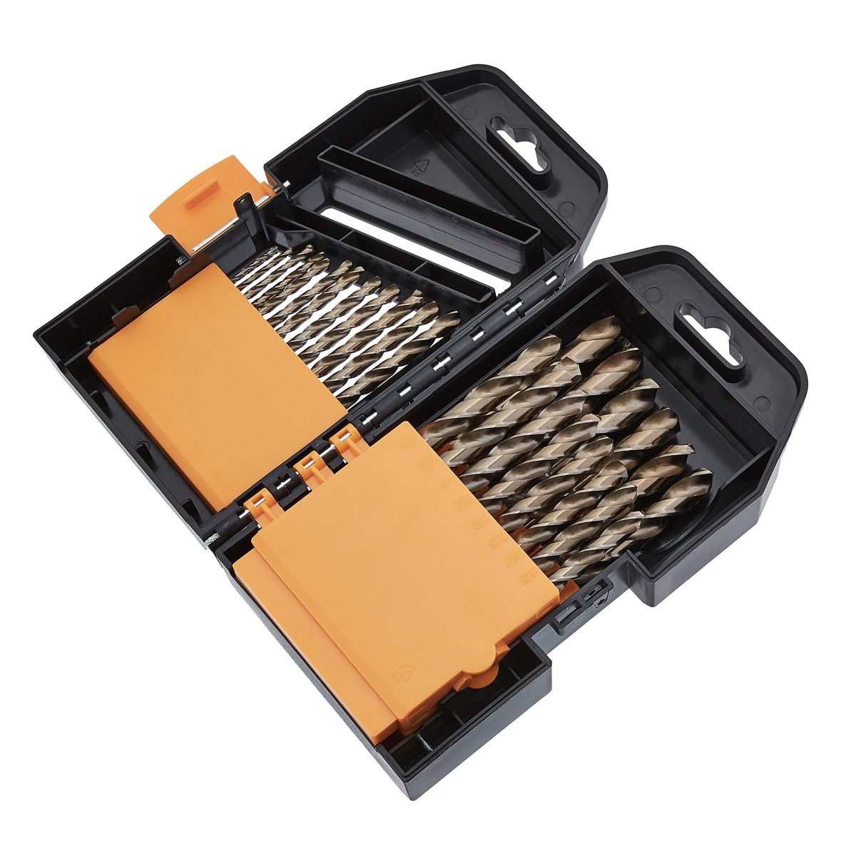 AmazonBasics High Speed Steel Drill Bit Set - M35 HSS Co5%, 29-Piece