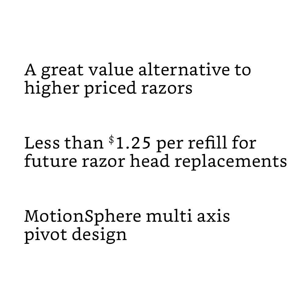 Solimo 3-Blade Razor Refills for Men with Dual Lubrication, 12 Cartridges (Fits Solimo Razor Handles only) & 3-Blade MotionSphere Razor for Men with Dual Lubrication, Handle & 2 Cartridges