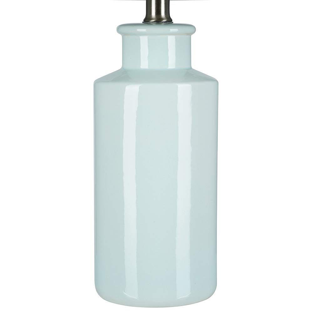 Amazon Brand – Ravenna Home Table Lamp with a Drum Shade, Bulb Included, 19.75"H, Pastel Blue
