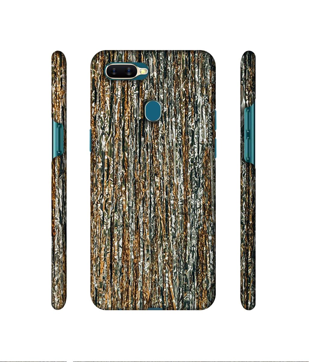 Amazon Brand - Solimo Designer Line Texture on Wall 3D Printed Hard Back Case Mobile Cover for Oppo A7