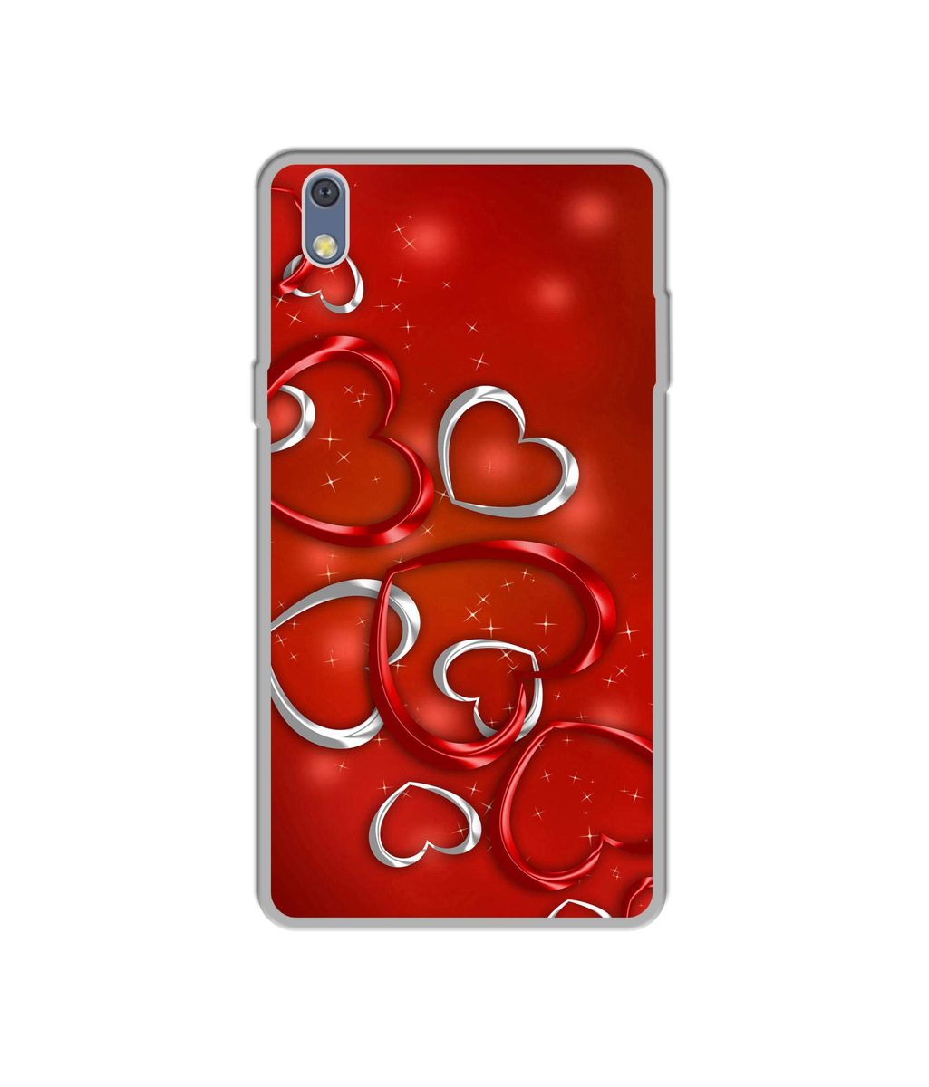Amazon Brand - Solimo Designer Hearts UV Printed Soft Back Case Mobile Cover for Lyf Water 8