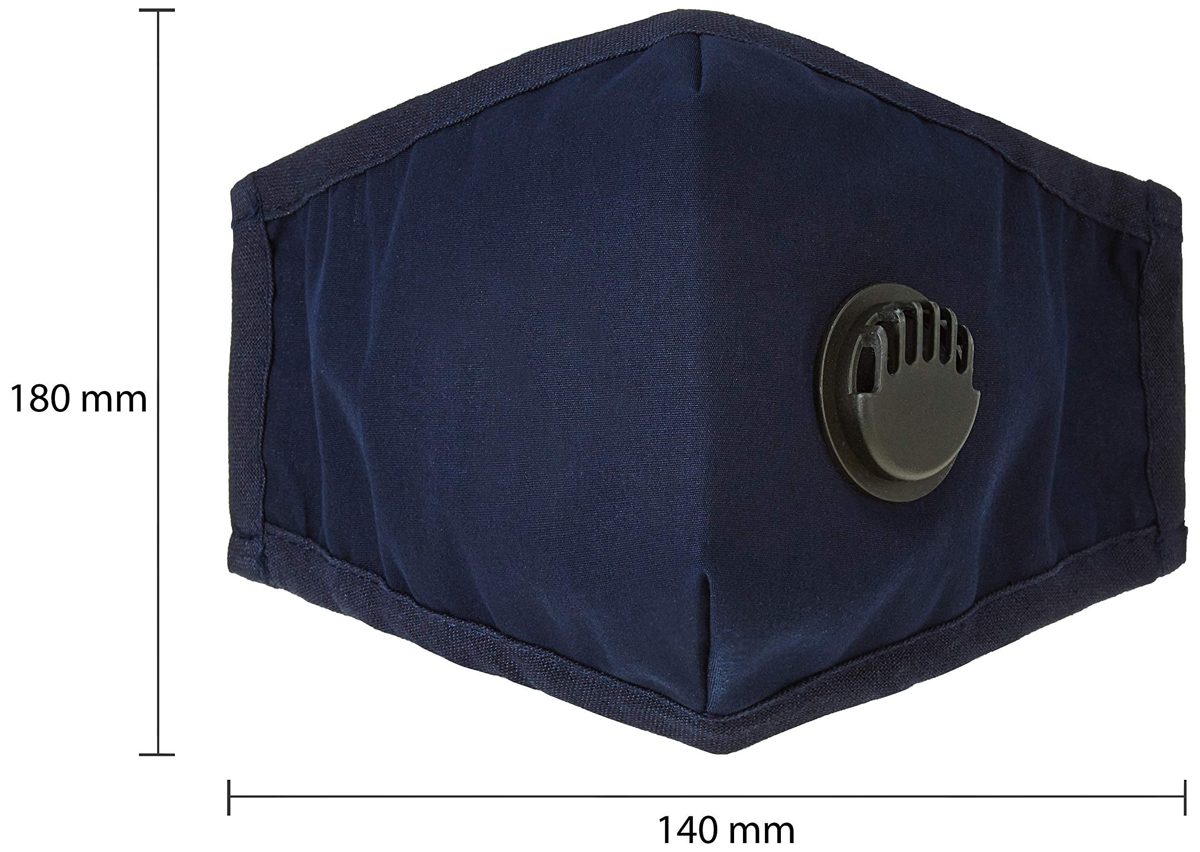 Amazon Brand - Solimo Reusable N99 Anti-Pollution Mask with 2 Filters, Large