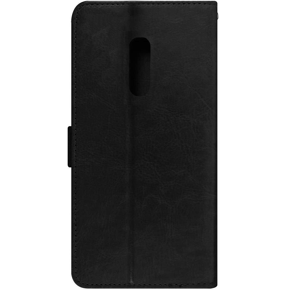 Amazon Brand - Solimo Flip Leather Mobile Cover (Soft & Flexible Back case) for Realme X (Black)
