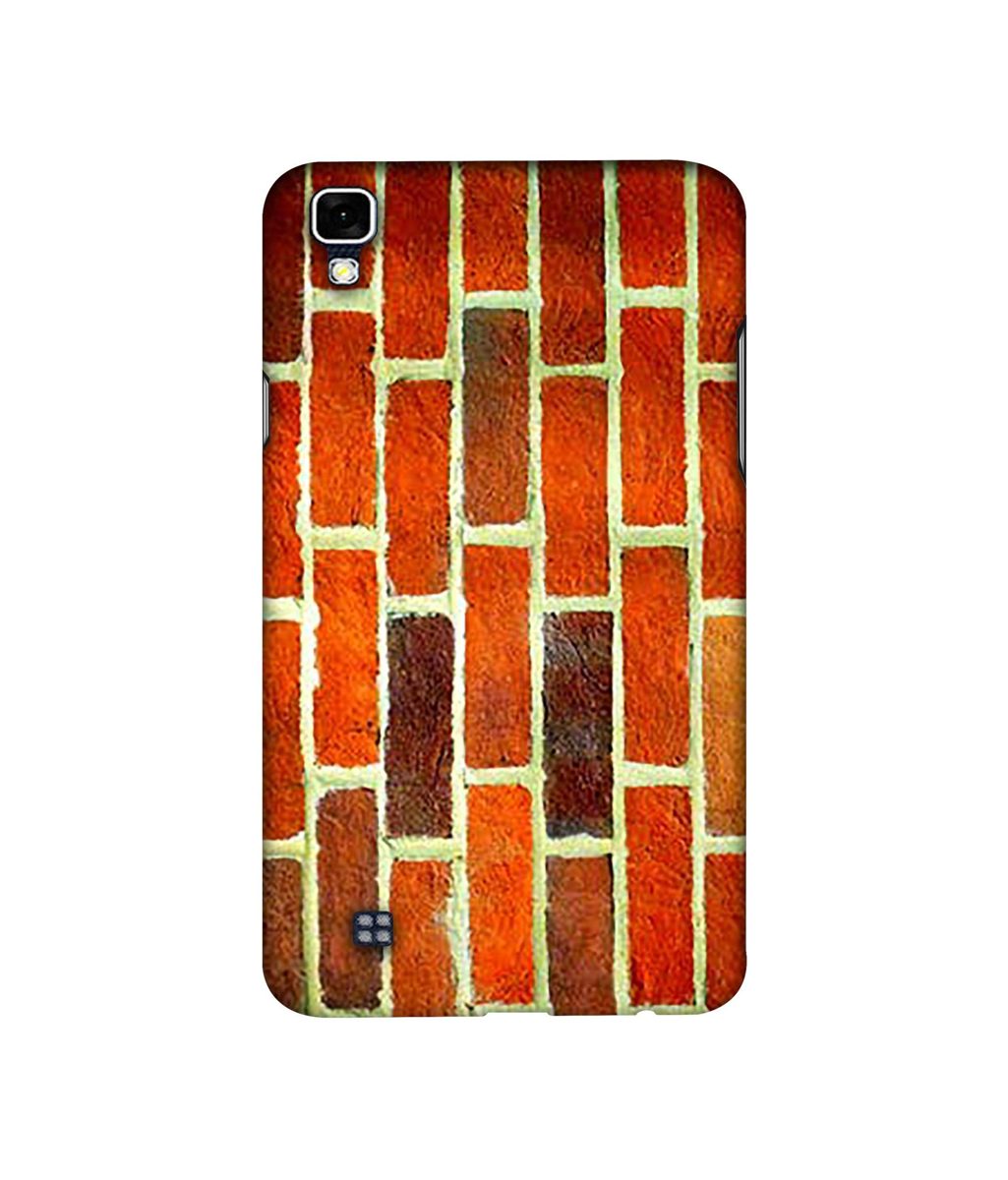 Amazon Brand - Solimo Designer Brick Texture 3D Printed Hard Back Case Mobile Cover for LG X Power