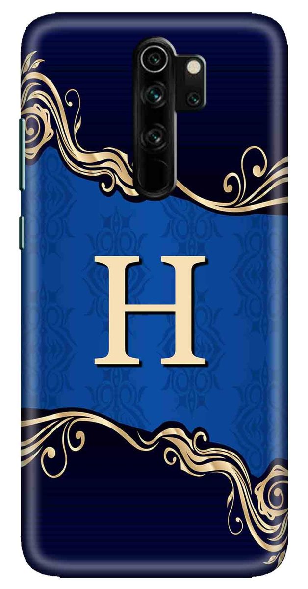 Amazon Brand - Solimo Designer Blue Pattern Alphabet-H 3D Printed Hard Back Case Mobile Cover for Xiaomi Redmi Note 8 Pro