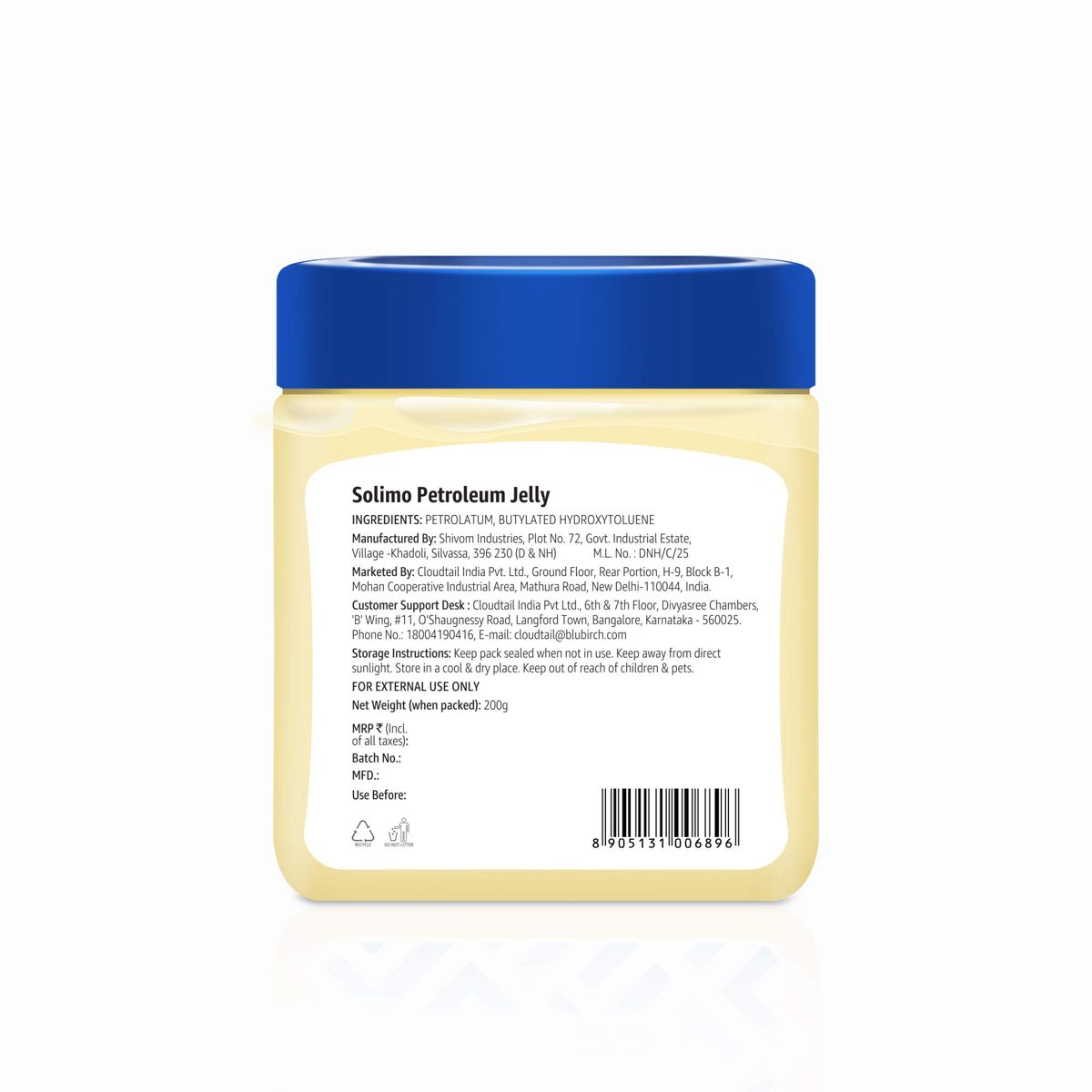Amazon Brand - Solimo Petroleum Jelly, 200g