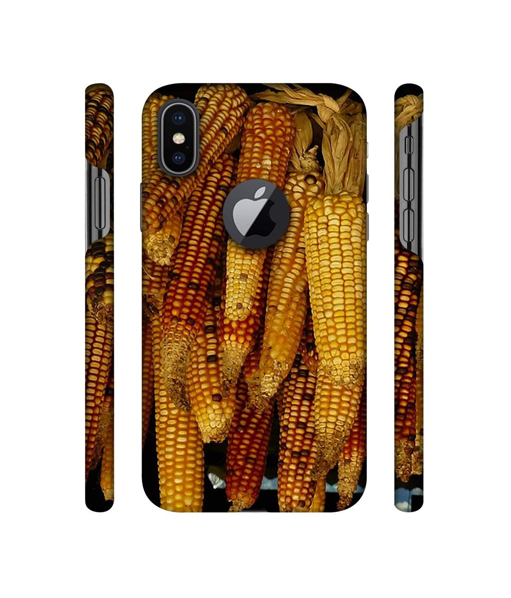 Amazon Brand - Solimo Designer Corns 3D Printed Hard Back Case Mobile Cover for Apple iPhone X (Logo Cut)
