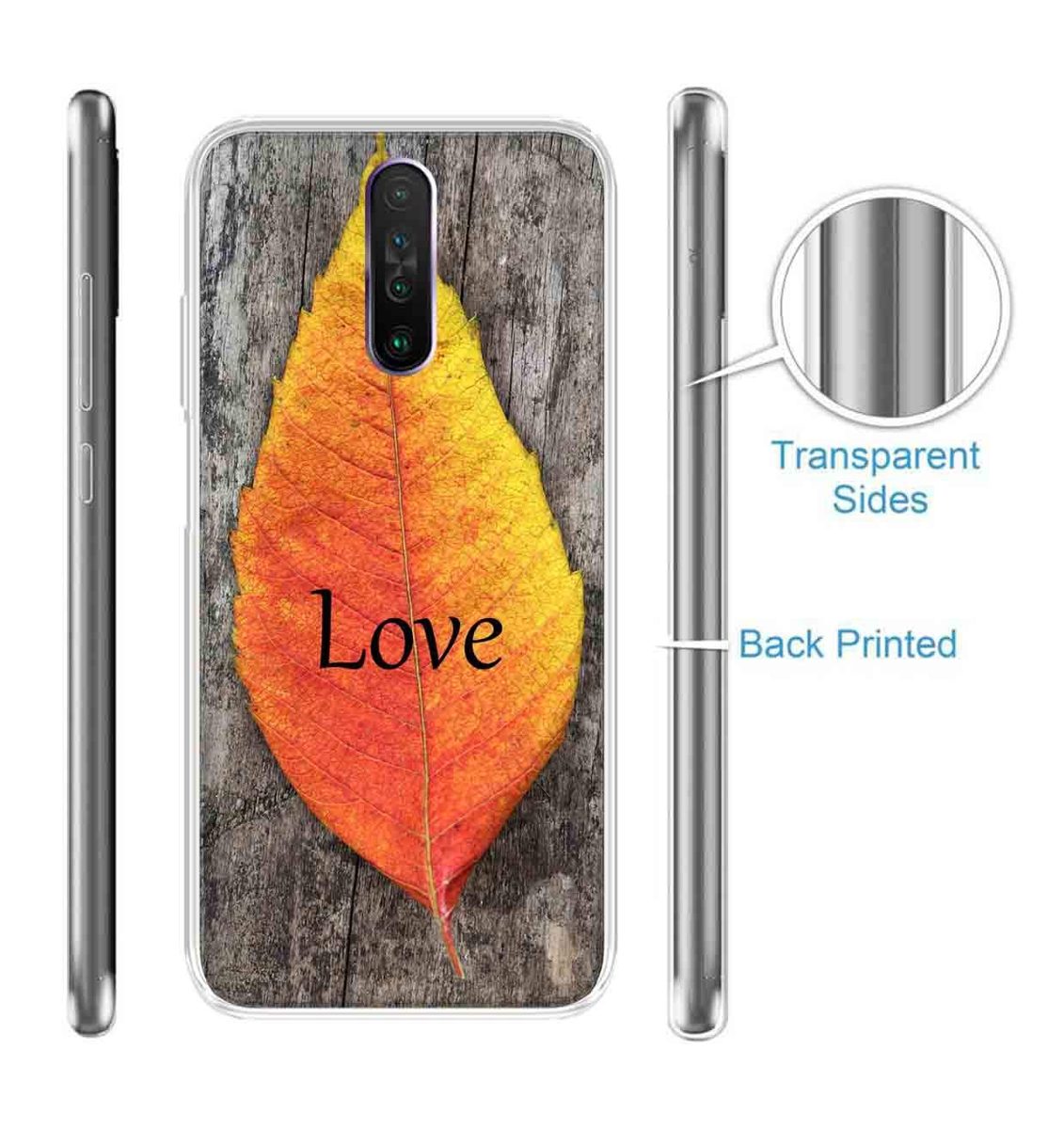 Amazon Brand - Solimo Designer Multicolor Maple Leaf Love Design Printed Soft Back Case Mobile Cover for Poco X2 / Xiaomi Redmi K30