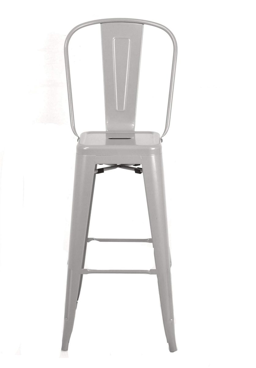Ravenna Home High Back Bistro Metal Bar Stool