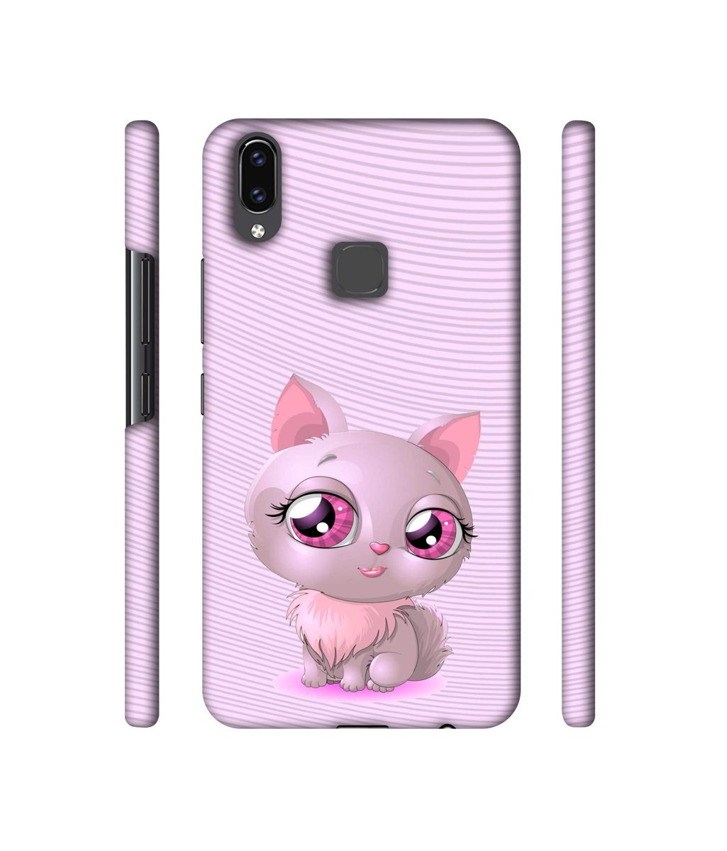 Amazon Brand - Solimo Designer Cute Pink Cat 3D Printed Hard Back Case Mobile Cover for Vivo V9 / V9 Pro