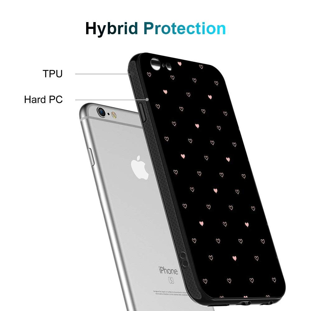 Amazon Brand - Solimo Designer Hearts Printed Hard Back Case Mobile Cover for Apple iPhone 6S / 6 (D1251)