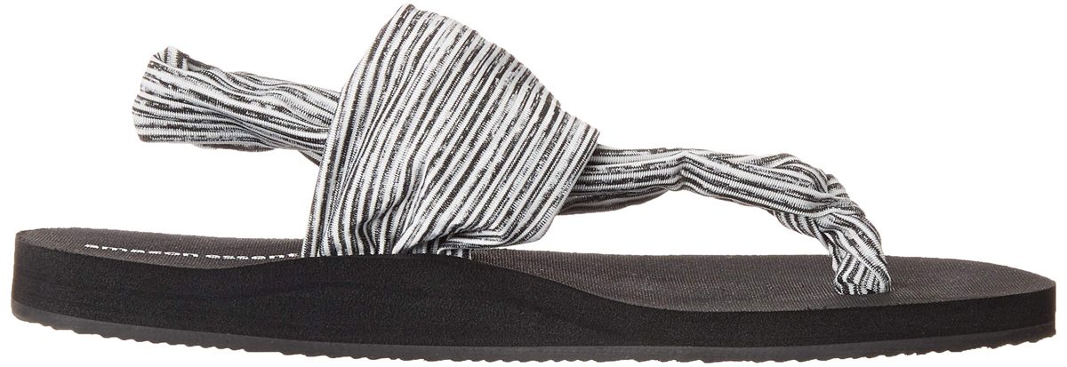 Amazon Essentials Women's Delia Sandal, Grey Stripe, 12 Medium US