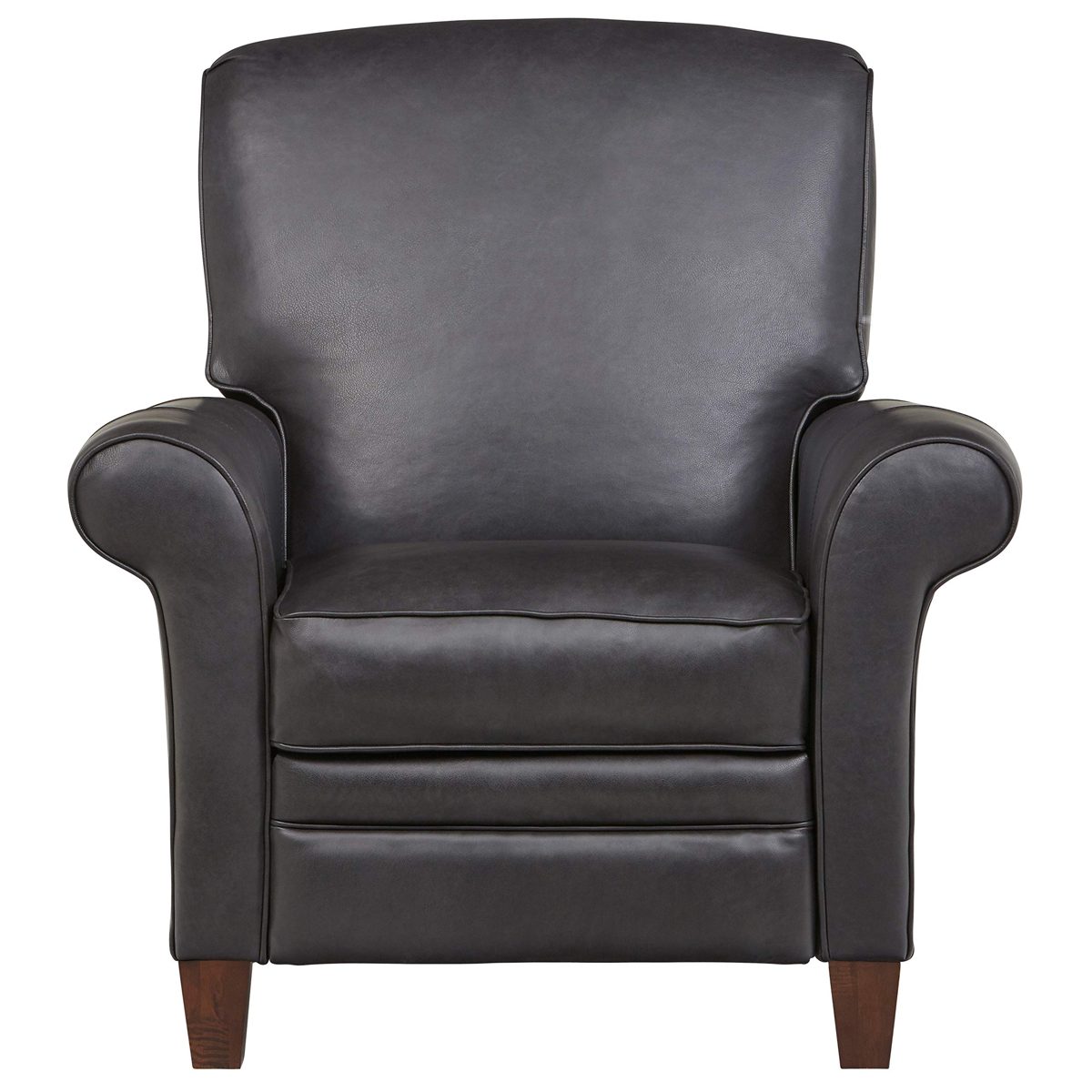 Amazon Brand – Stone & Beam Pinebrook Traditional Recliner, Leather, 39"W, Charcoal