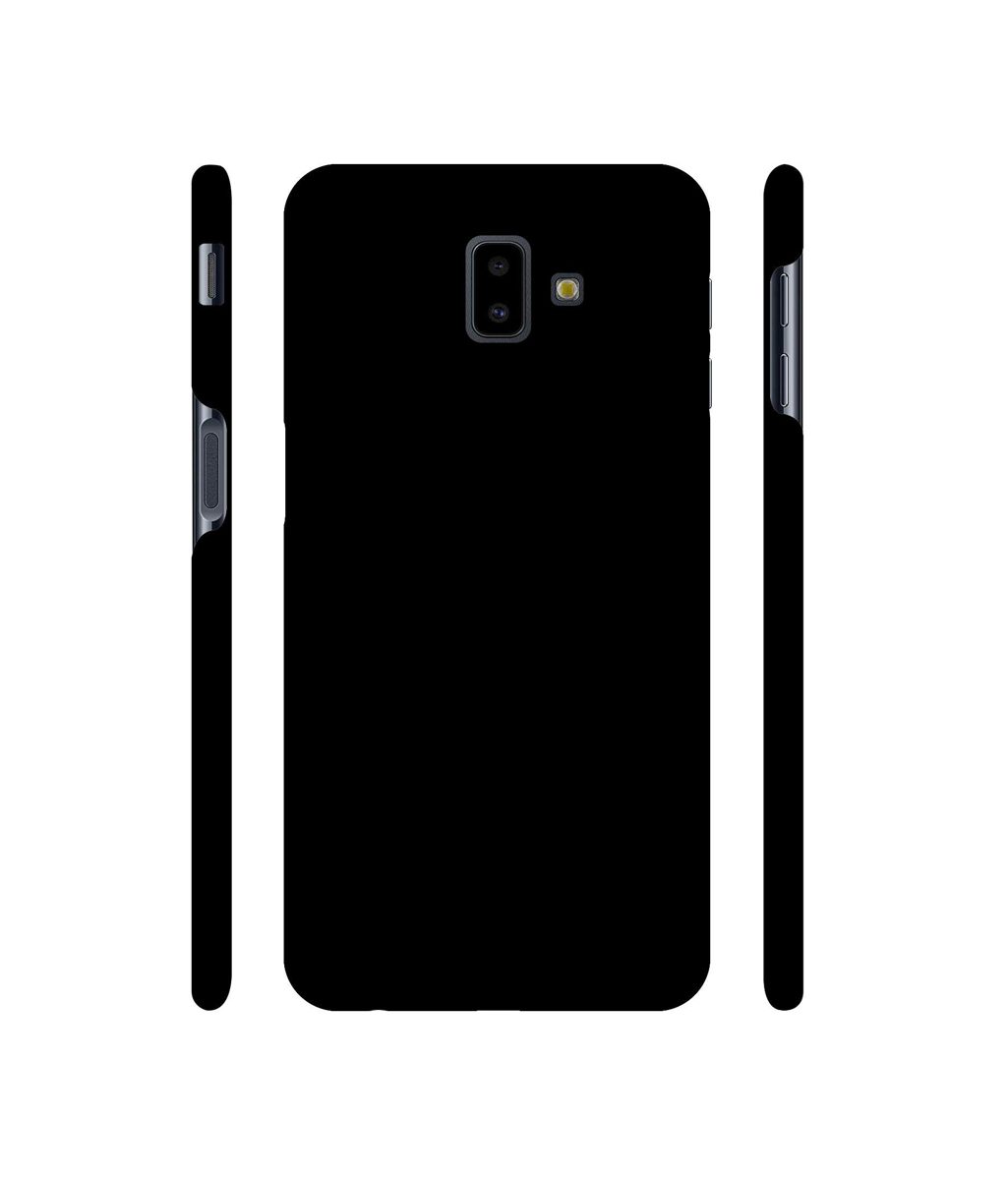 Amazon Brand - Solimo Designer Solid Black 3D Printed Hard Back Case Mobile Cover for Samsung Galaxy J6 Plus