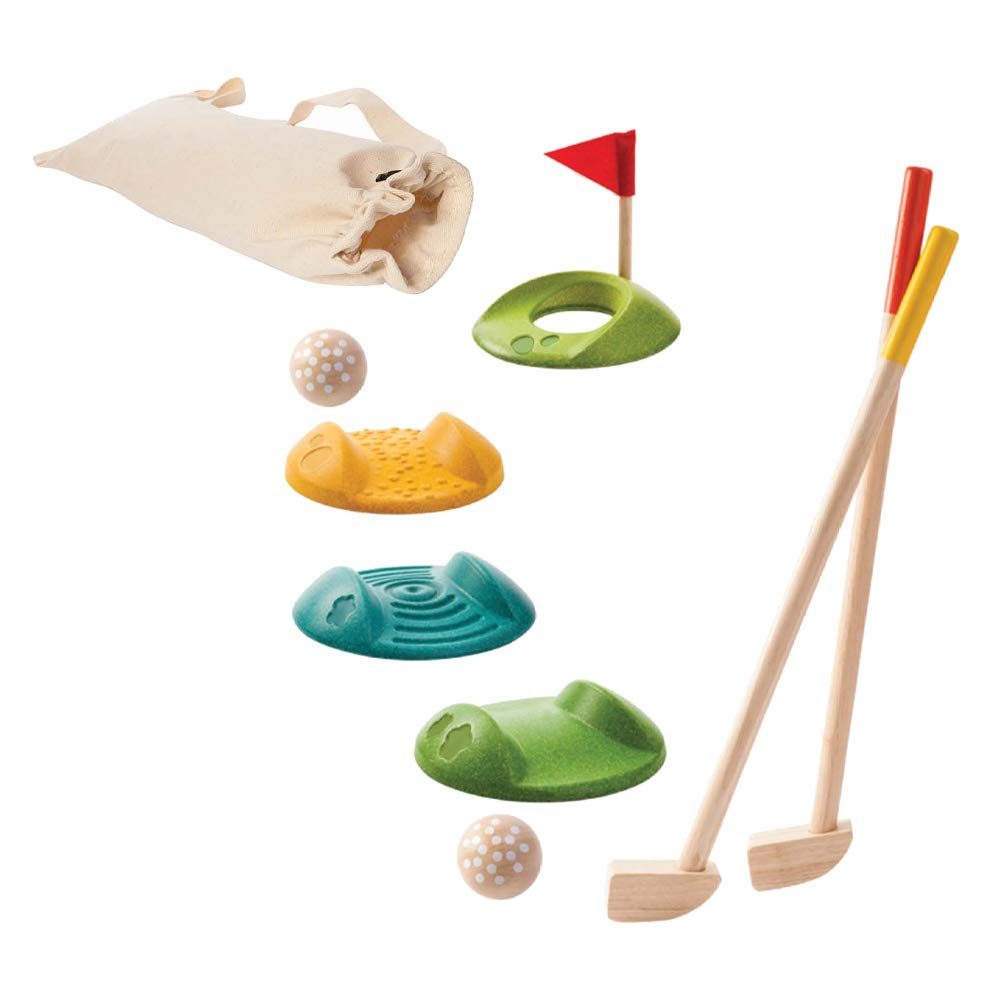 AmazonBasics Gross Motor Case Pack, Mini Golf, Walking Cups, Balance Board, Meadow Ring Toss, Meercat Bowling