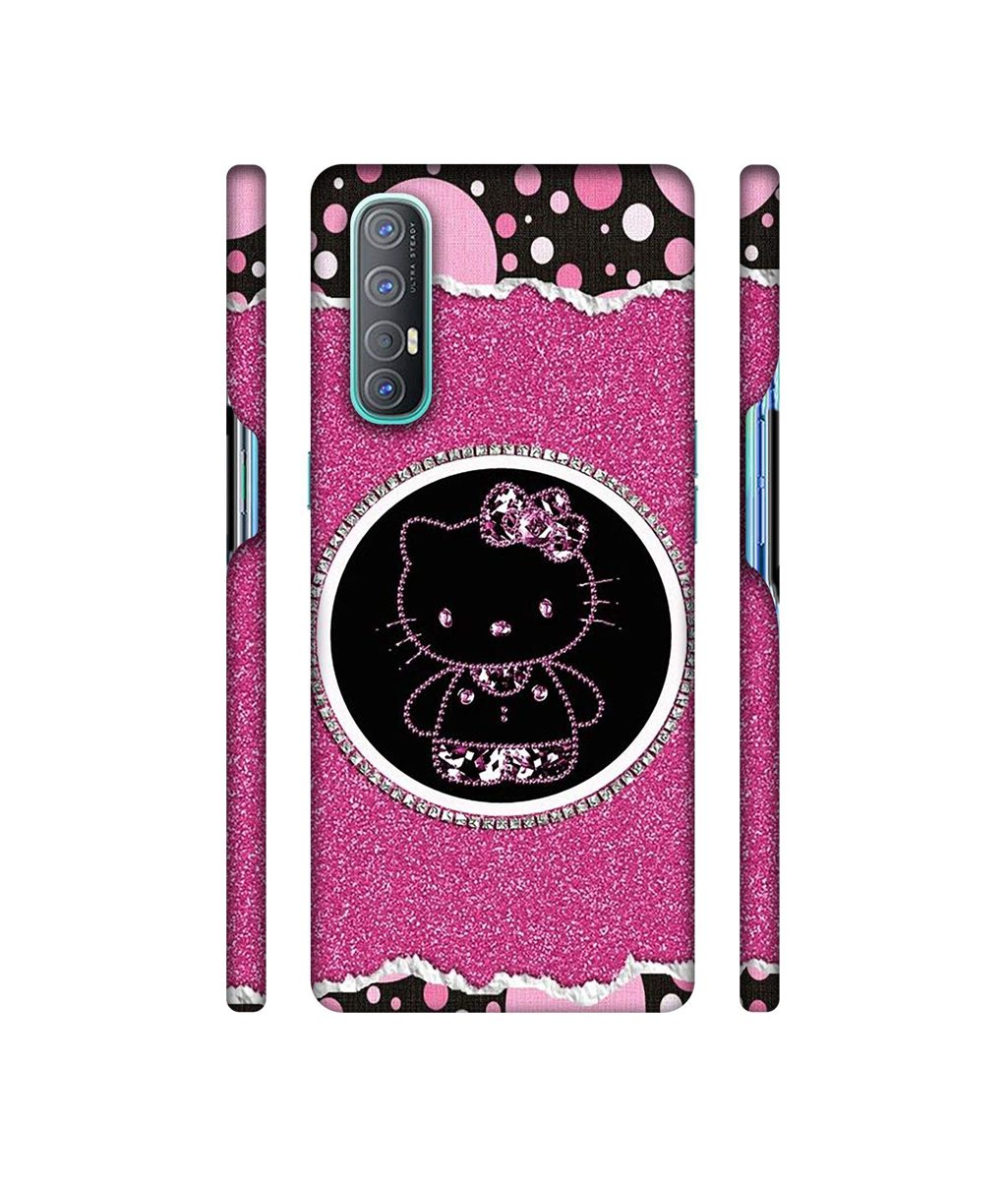 Amazon Brand - Solimo Designer Kitty with Glitter 3D Printed Hard Back Case Mobile Cover for Oppo Reno 3 Pro