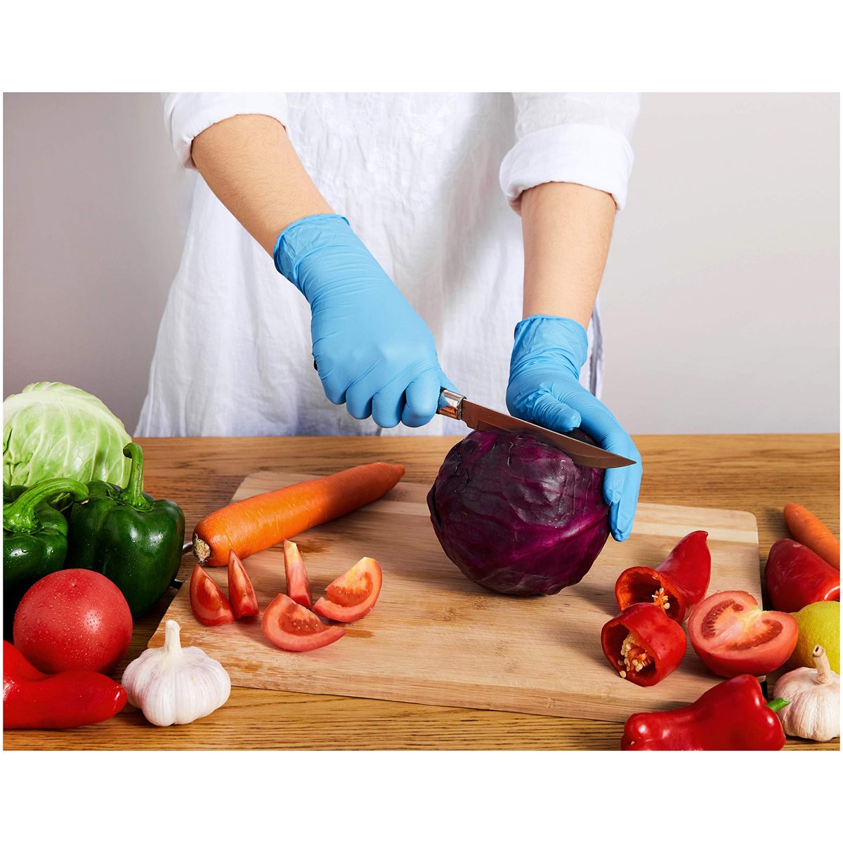 AmazonBasics Powder Free Disposable Nitrile Gloves, 5 mil, Blue, Size S, 100 per Pack, 10-Pack