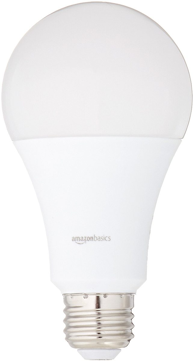 AmazonBasics 100 Watt Equivalent, Soft White, Dimmable, A21 LED Light Bulb | 16-Pack