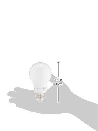 AmazonBasics 60W Equivalent, Soft White, Dimmable, 10,000 Hour Lifetime, A19 LED Light Bulb | 16-Pack