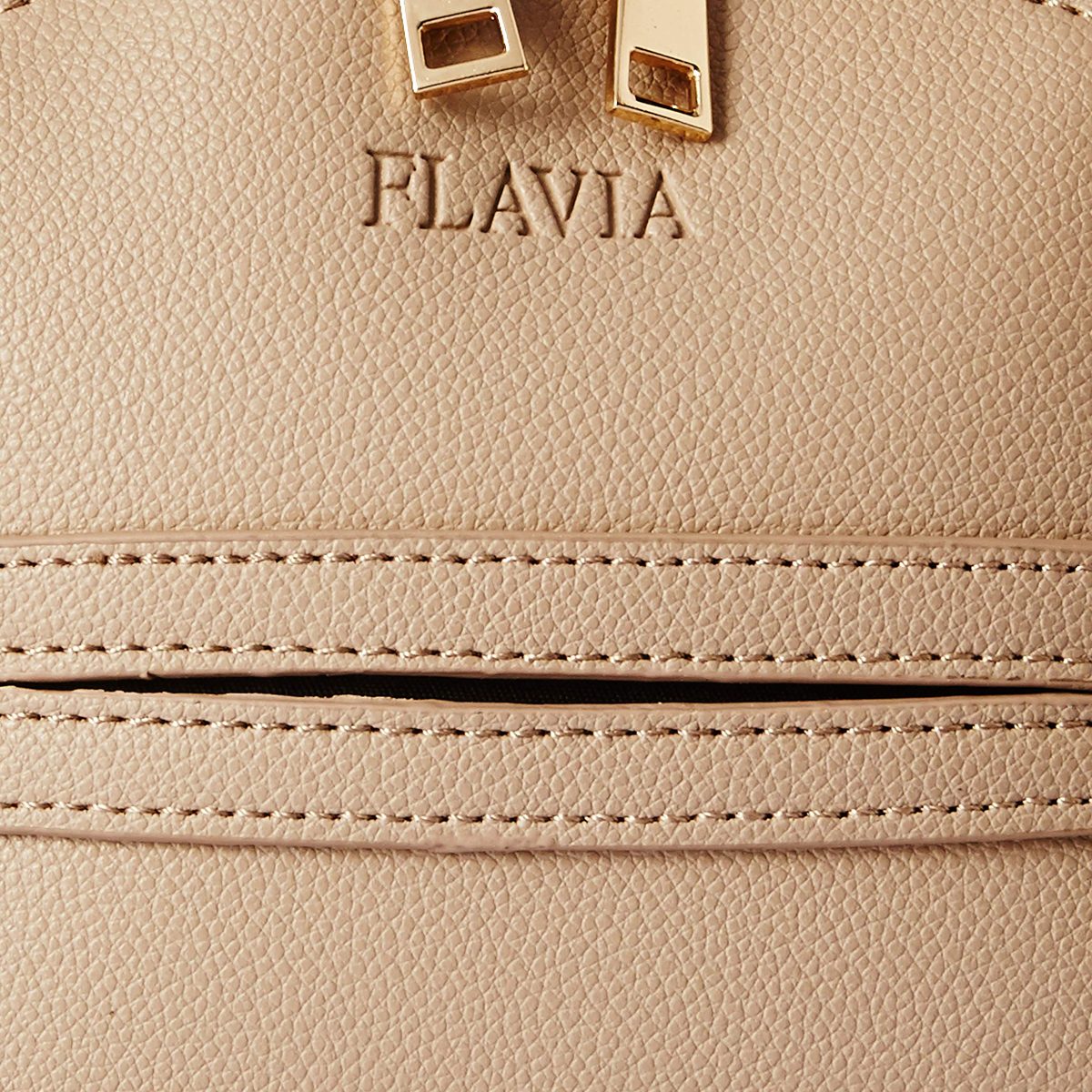 Flavia Women's Handbag (Beige)