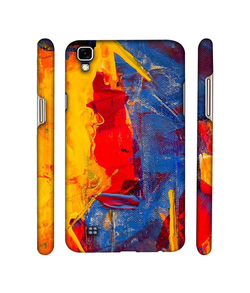 Amazon Brand - Solimo Designer Yellow and Dark Blue Canvas 3D Printed Hard Back Case Mobile Cover for LG X Power