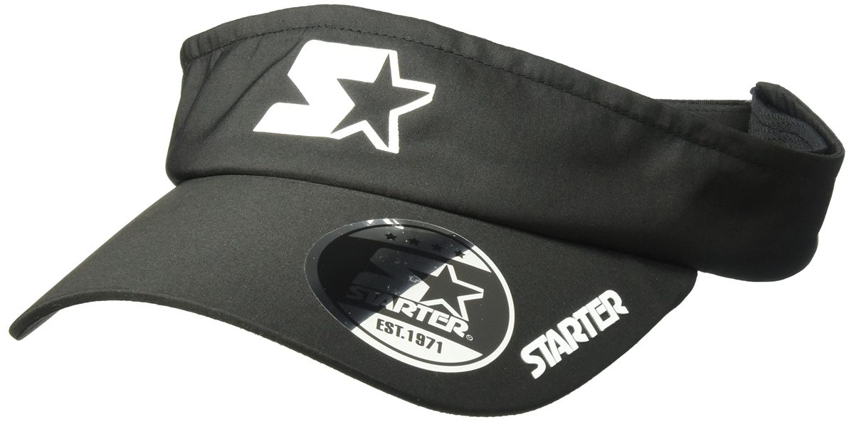 Starter Women's Performance Visor, Amazon Exclusive, Black, One Size