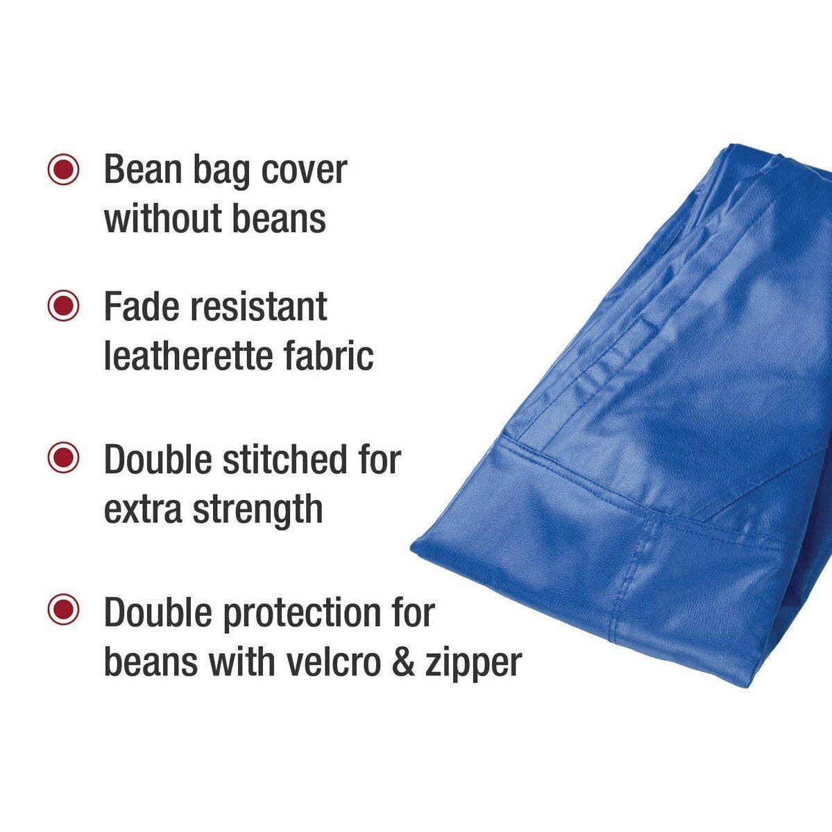 Amazon Brand - Solimo XL Bean Bag Cover Without Beans (Blue)