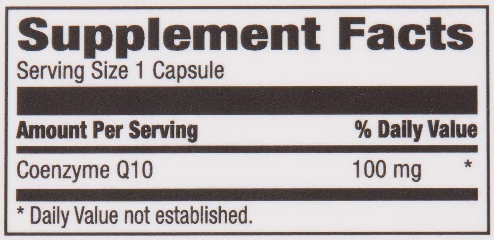 Amazon Brand - Revly CoQ10 100 mg, 60 Capsules, 2 Month Supply, Vegan