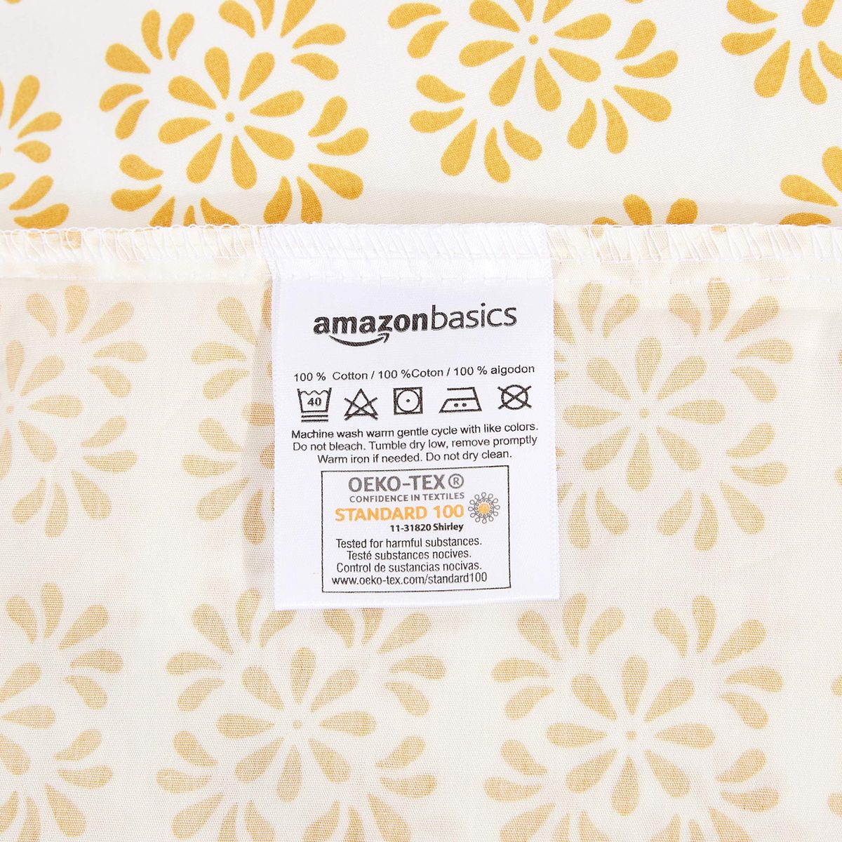 AmazonBasics Organic Cotton Super Soft Frayed Hem Percale Duvet Set