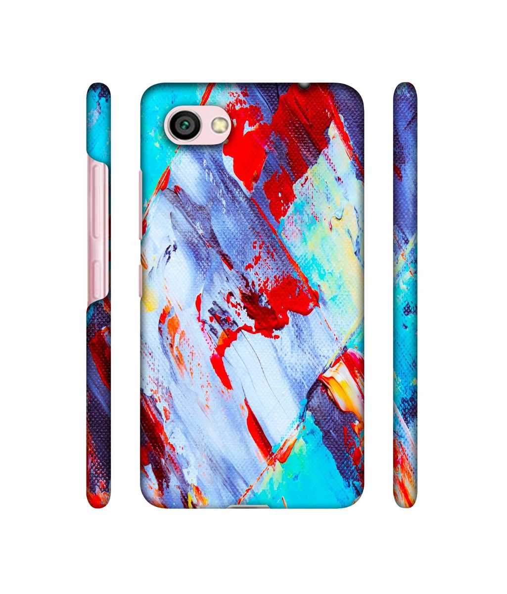 Amazon Brand - Solimo Designer Blue and Red Brush Texture 3D Printed Hard Back Case Mobile Cover for Xiaomi Redmi Y1 Lite