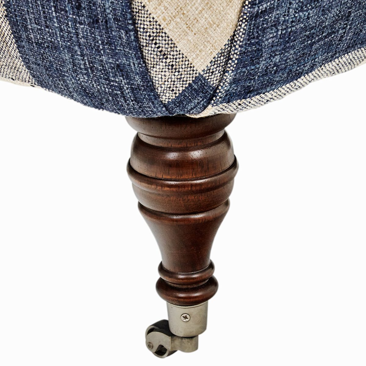 Stone & Beam Cameron Classic Ottoman, 31" W, Indigo