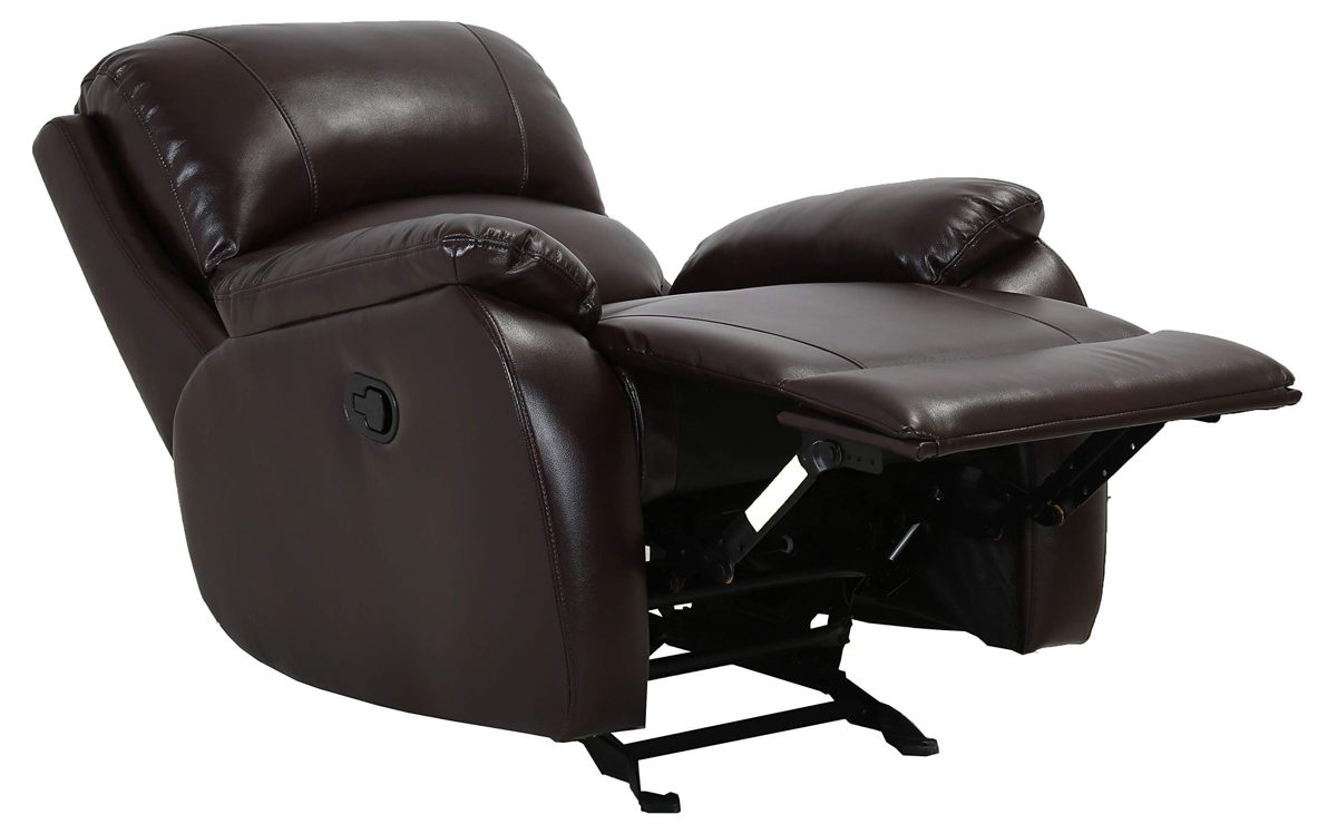 Amazon Brand – Ravenna Home Oakesdale Contemporary Recliner, 35.4"W, Cerritos Red-Brown