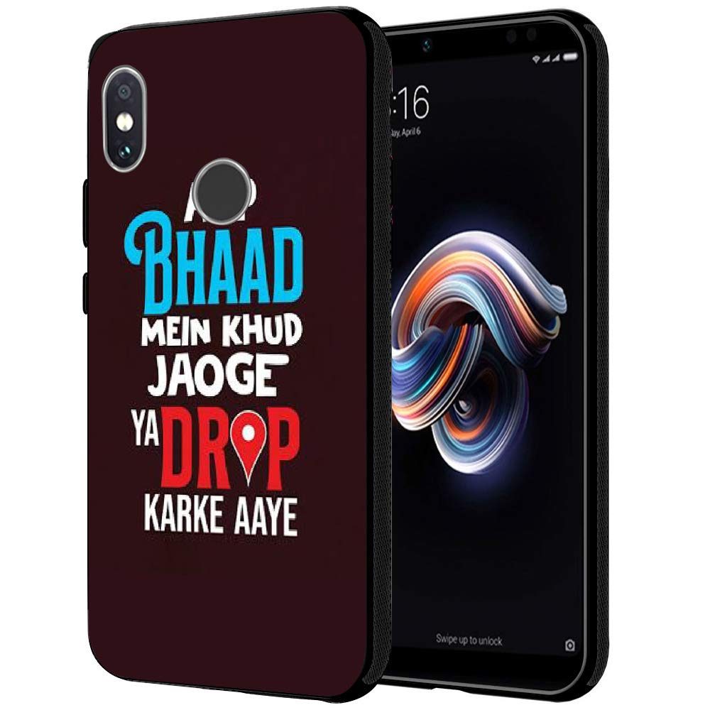 Amazon Brand - Solimo Designer Drop karke Aaye Printed Hard Back Case Mobile Cover for Redmi Note 5 Pro (D1302)
