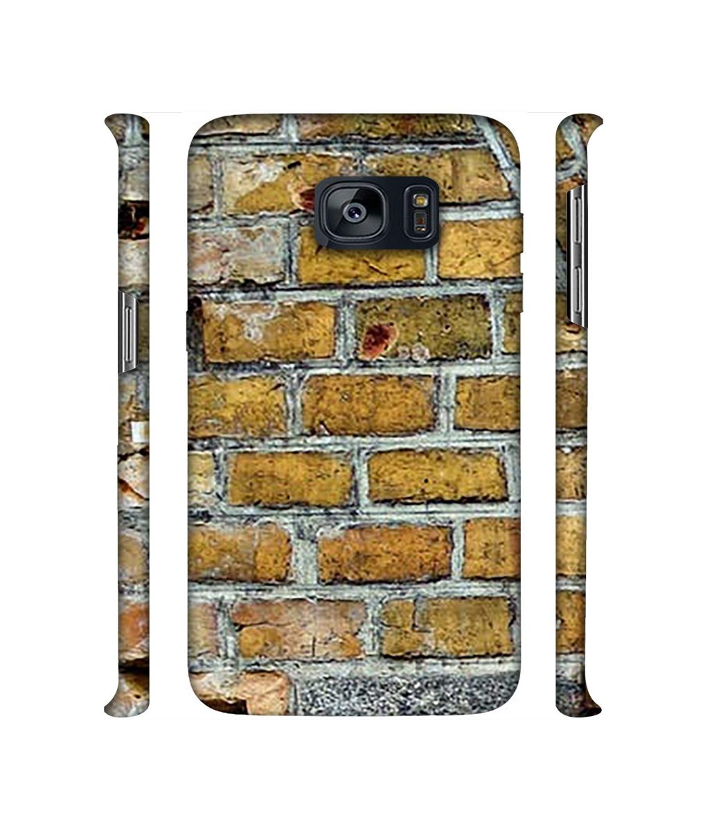 Amazon Brand - Solimo Designer Yellowesh Brick Texture 3D Printed Hard Back Case Mobile Cover for Samsung Galaxy S7 Edge