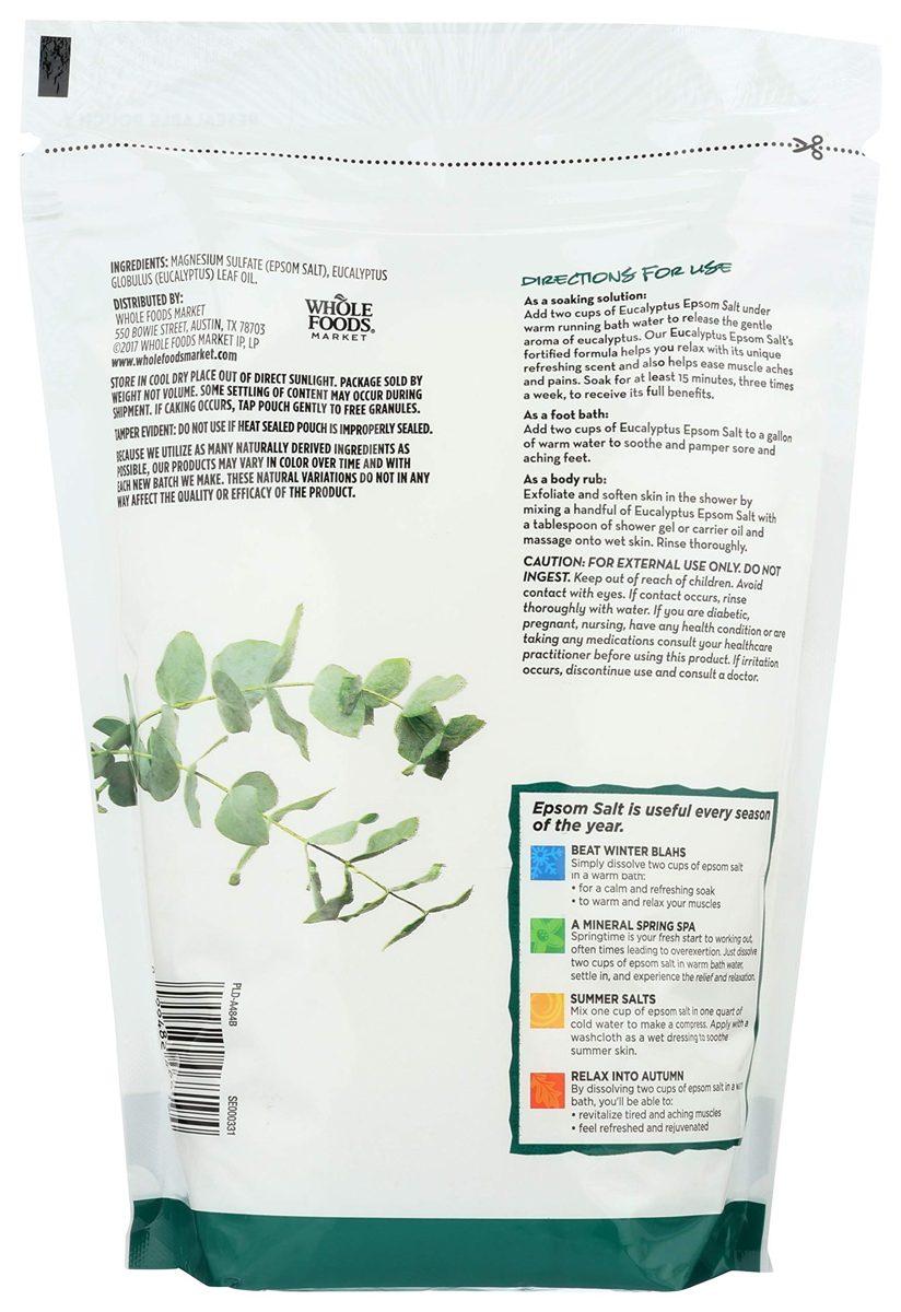 365 Everyday Value, Epsom Salt, Eucalyptus, 3 lb