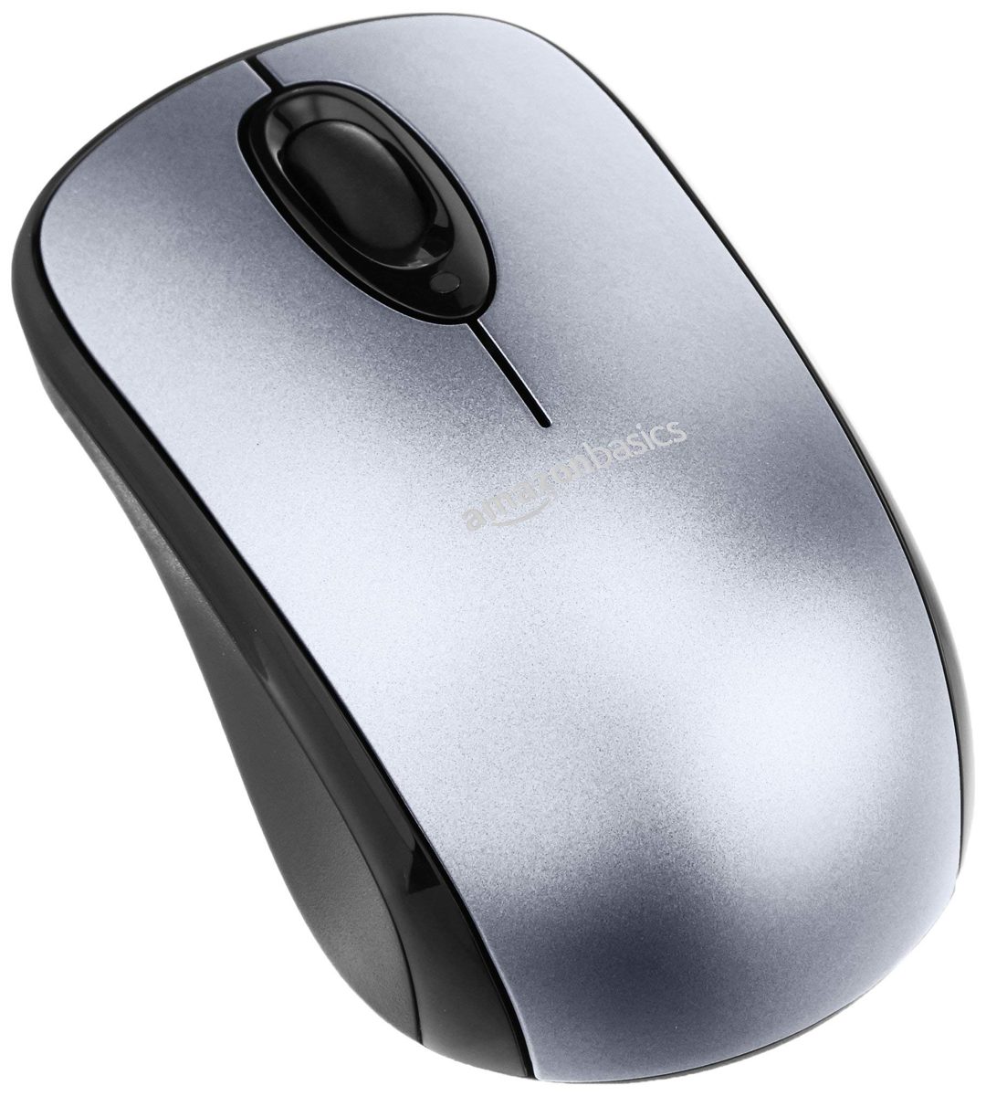 (Renewed) AmazonBasics Wireless Mouse with Nano Receiver - Silver