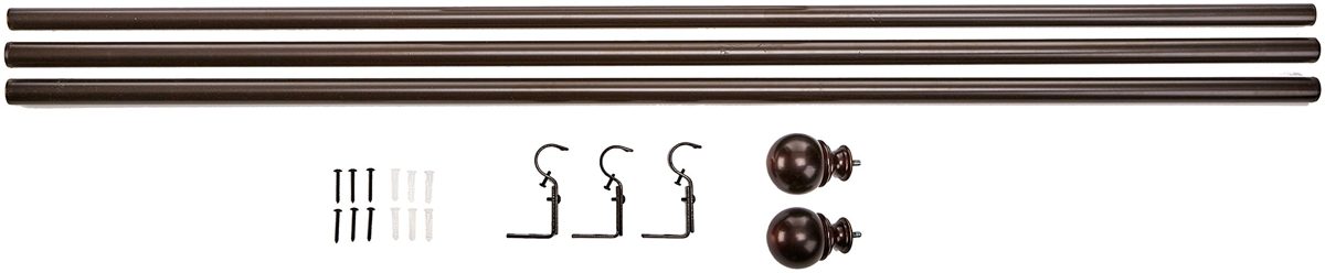 AmazonBasics 1-inch Round End Curtain Pole