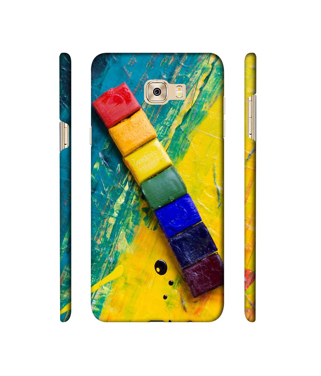 Amazon Brand - Solimo Designer Wax Color Blocks 3D Printed Hard Back Case Mobile Cover for Samsung Galaxy C7 Pro