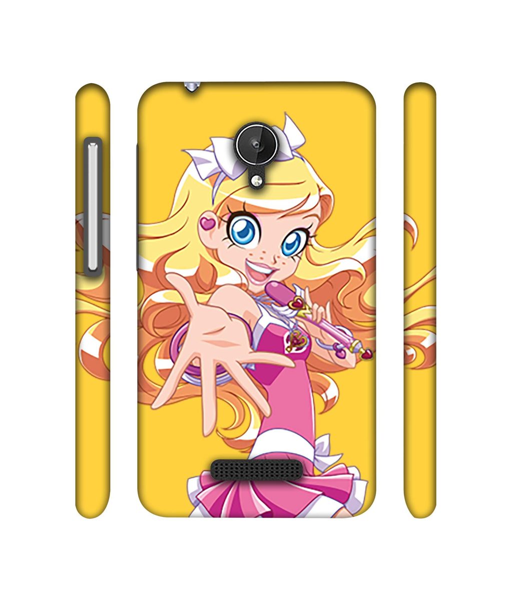 Amazon Brand - Solimo Designer Singing Girl Vector 3D Printed Hard Back Case Mobile Cover for Micromax Canvas Spark Q380