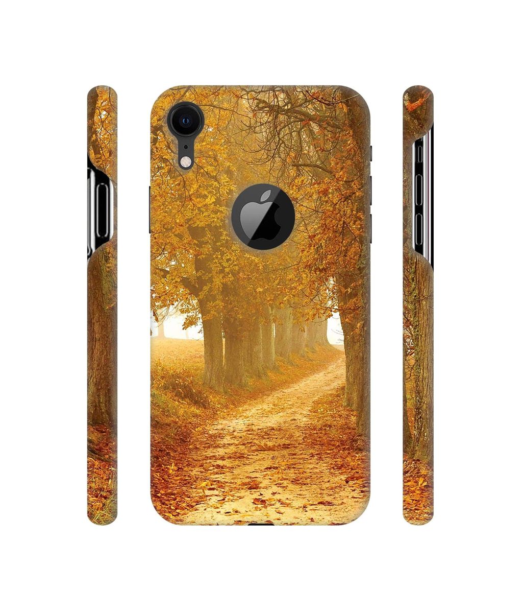 Amazon Brand - Solimo Designer Autumn Scene 3D Printed Hard Back Case Mobile Cover for Apple iPhone XR (Logo Cut)