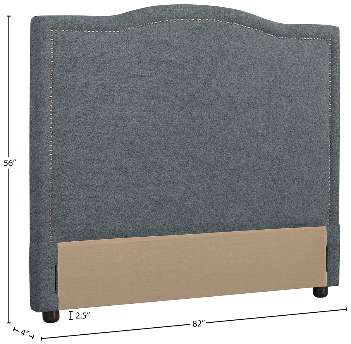 Amazon Brand – Stone & Beam Bridgewater Curved King Headboard, 82"W, Lagoon