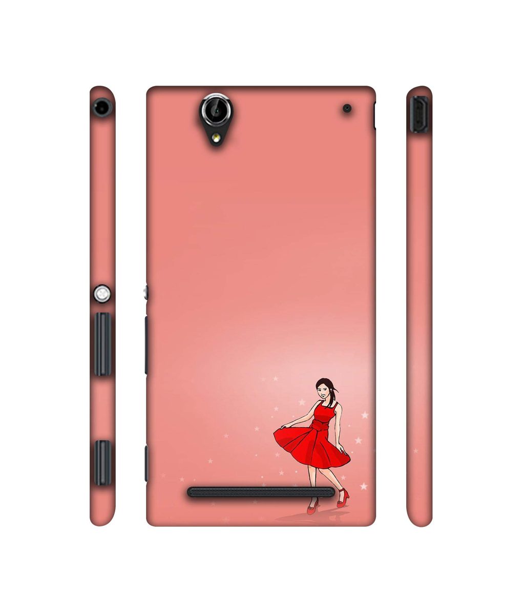 Amazon Brand - Solimo Designer Red Dress Lady 3D Printed Hard Back Case Mobile Cover for Sony Xperia T2 Ultra
