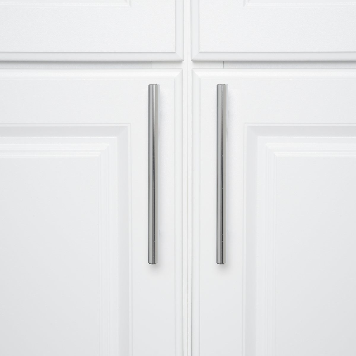AmazonBasics Euro Bar Cabinet Handle (1/2" Diameter), 7.38" Length (5" Hole Center), Polished Chrome, 10-Pack