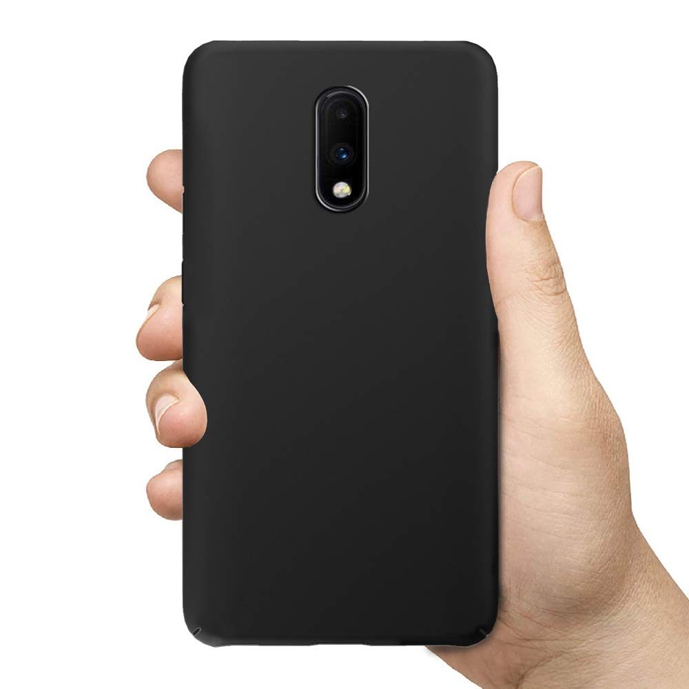 Amazon Brand - Solimo Oneplus 7 Mobile Cover (Hard Back & Slim),Black