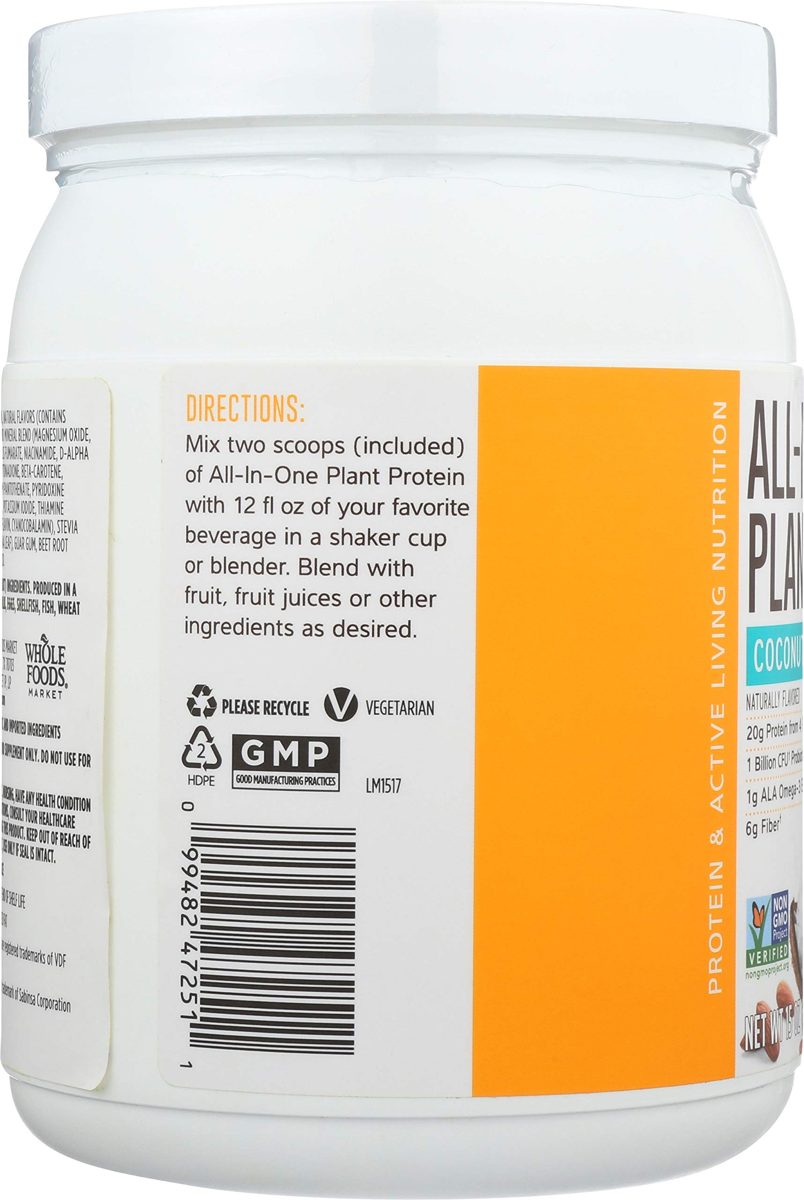 Whole Foods Market, Plant Protein All In One Coconut Almond, 15 Ounce
