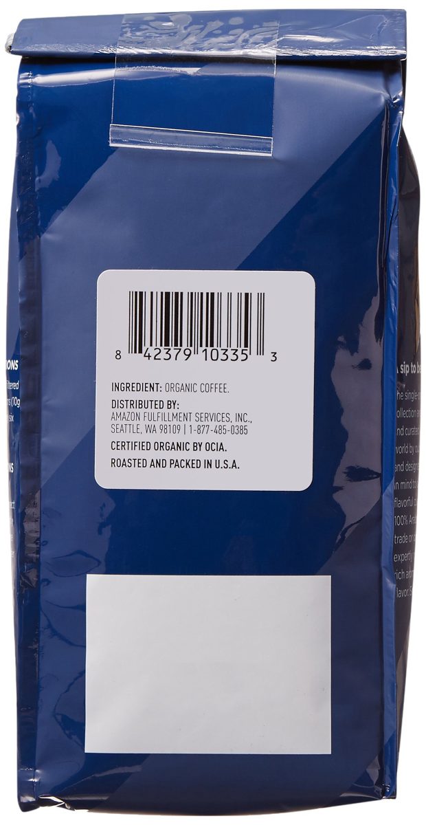 AmazonFresh Direct Trade Rwanda Ground Coffee, Light Roast, 12 Ounce